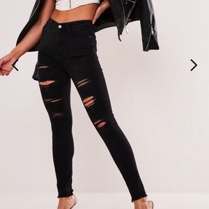 Black ripped jeans